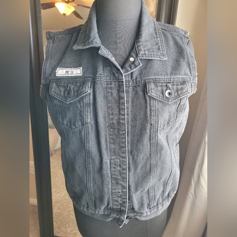 Kiki's Delivery Service black denim vest